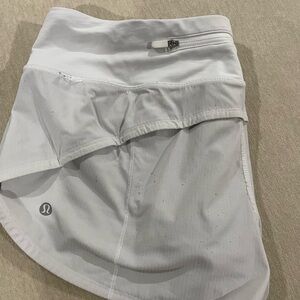 Lululemon White Athletic Shorts